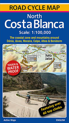 Costa Blanca Cycle Map Front Cover