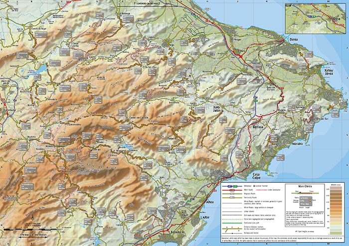Kaart Van Spanje Costa Blanca - kaart